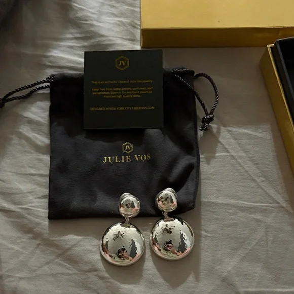 Elegant Julie Vos Silver Drop Earrings - Picture 6 of 8